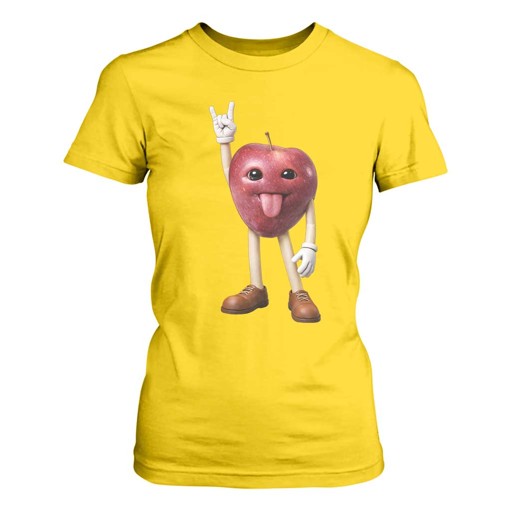 Funny Apple With Face Wapple Meme T Shirt For Women TS12 Daisy Print Your Wear