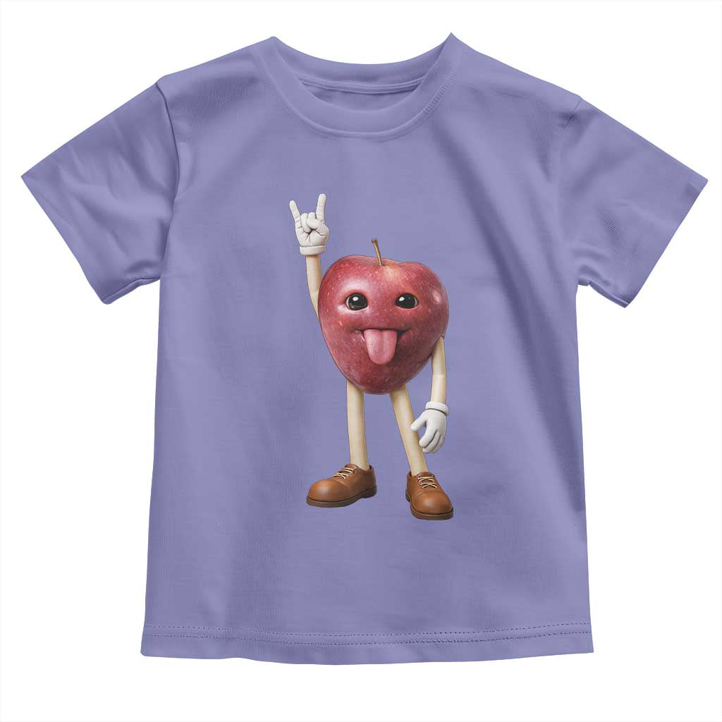 Funny Apple With Face Wapple Meme Toddler T Shirt TS12 Violet Print Your Wear