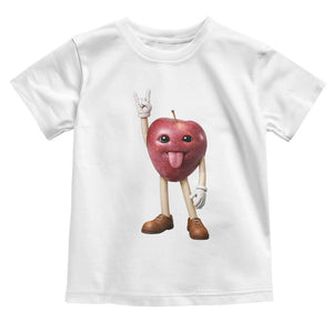 Funny Apple With Face Wapple Meme Toddler T Shirt TS12 White Print Your Wear