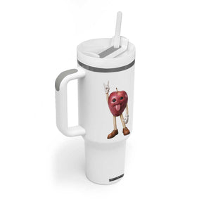 Funny Apple With Face Wapple Meme Tumbler With Handle TS12 Print Your Wear