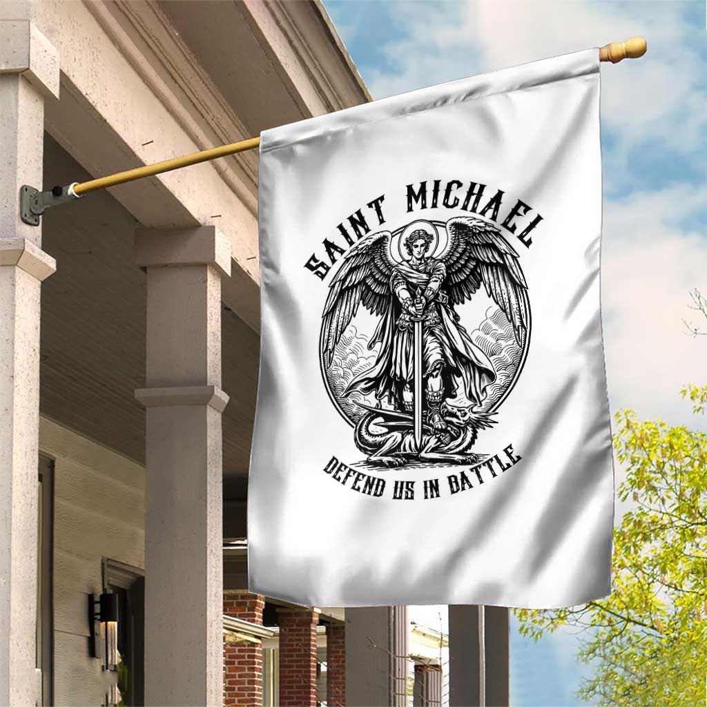 Saint Michael Heavenly Warrior Garden Flag Defend Us In Battle TS12 Print Your Wear