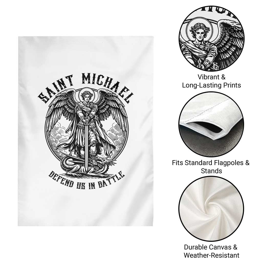Saint Michael Heavenly Warrior Garden Flag Defend Us In Battle TS12 Print Your Wear