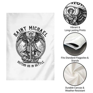Saint Michael Heavenly Warrior Garden Flag Defend Us In Battle TS12 Print Your Wear