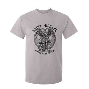 Saint Michael Heavenly Warrior T Shirt For Kid Defend Us In Battle TS12 Ice Gray Print Your Wear