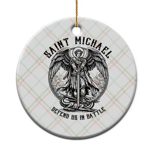 Saint Michael Heavenly Warrior Ceramic Ornament Defend Us In Battle TS12 1pc Christmas Plaid Print Your Wear