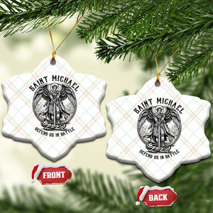 Saint Michael Heavenly Warrior Ceramic Ornament Defend Us In Battle TS12 Print Your Wear