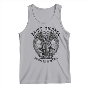 Saint Michael Heavenly Warrior Tank Top Defend Us In Battle TS12 Athletic Heather Print Your Wear
