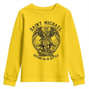 Saint Michael Heavenly Warrior Youth Sweatshirt Defend Us In Battle TS12 Daisy Print Your Wear