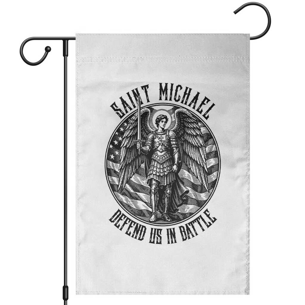 Saint Michael Defend Us In Battle Garden Flag American Flag Patriotic TS12 White Print Your Wear