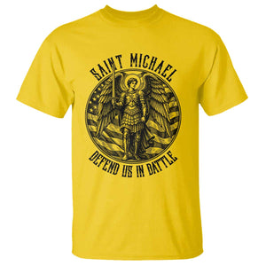 Saint Michael Defend Us In Battle T Shirt American Flag Patriotic TS12 Daisy Print Your Wear