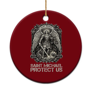 St Michael The Archangel Protect Us Ceramic Ornament Christian Faith Gift TS12 1pc Red Print Your Wear
