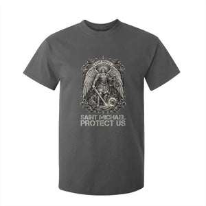 St Michael The Archangel Protect Us T Shirt For Kid Christian Faith Gift TS12 Dark Heather Print Your Wear