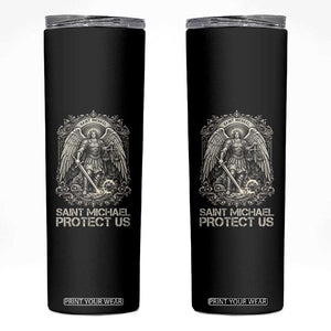 St Michael The Archangel Protect Us Skinny Tumbler Christian Faith Gift TS12 Black Print Your Wear