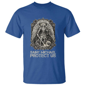 St Michael The Archangel Protect Us T Shirt Christian Faith Gift TS12 Royal Blue Print Your Wear