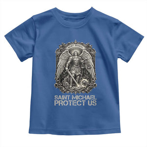 St Michael The Archangel Protect Us Toddler T Shirt Christian Faith Gift TS12 Royal Blue Print Your Wear