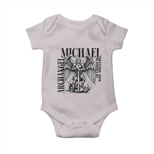 Saint Michael Archangel Defende Nos In Proelio Baby Onesie Christian Faith Gift TS12 Ice Gray Print Your Wear