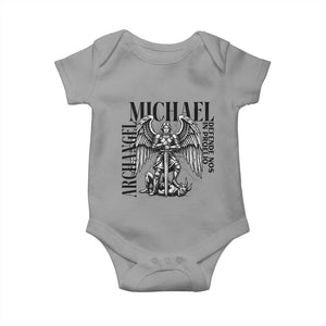 Saint Michael Archangel Defende Nos In Proelio Baby Onesie Christian Faith Gift TS12 Sport Gray Print Your Wear