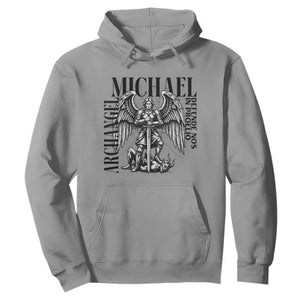Saint Michael Archangel Defende Nos In Proelio Hoodie Christian Faith Gift TS12 Sport Gray Print Your Wear