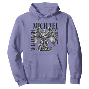 Saint Michael Archangel Defende Nos In Proelio Hoodie Christian Faith Gift TS12 Violet Print Your Wear