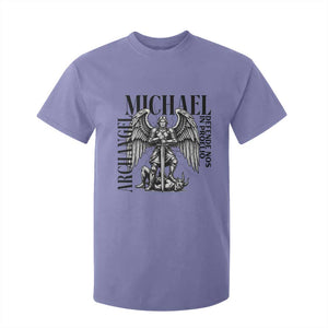 Saint Michael Archangel Defende Nos In Proelio T Shirt For Kid Christian Faith Gift TS12 Violet Print Your Wear