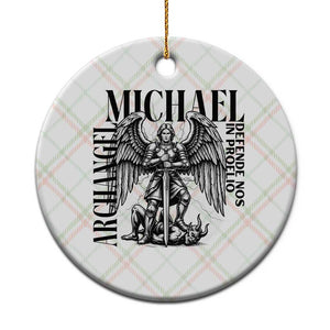 Saint Michael Archangel Defende Nos In Proelio Ceramic Ornament Christian Faith Gift TS12 1pc Christmas Plaid Print Your Wear