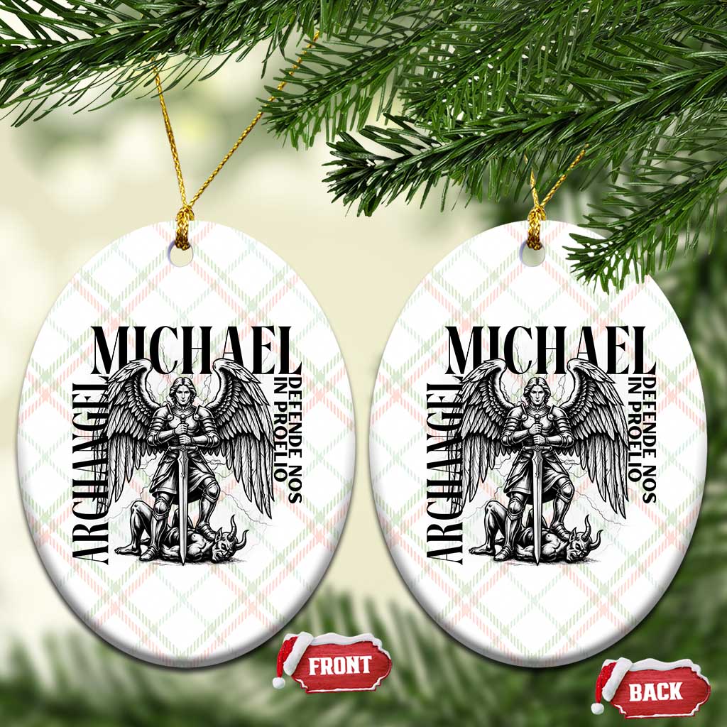Saint Michael Archangel Defende Nos In Proelio Ceramic Ornament Christian Faith Gift TS12 Print Your Wear