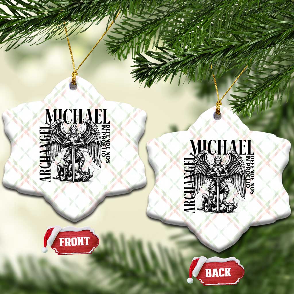 Saint Michael Archangel Defende Nos In Proelio Ceramic Ornament Christian Faith Gift TS12 Print Your Wear