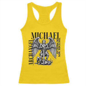Saint Michael Archangel Defende Nos In Proelio Racerback Tank Top Christian Faith Gift TS12 Daisy Print Your Wear