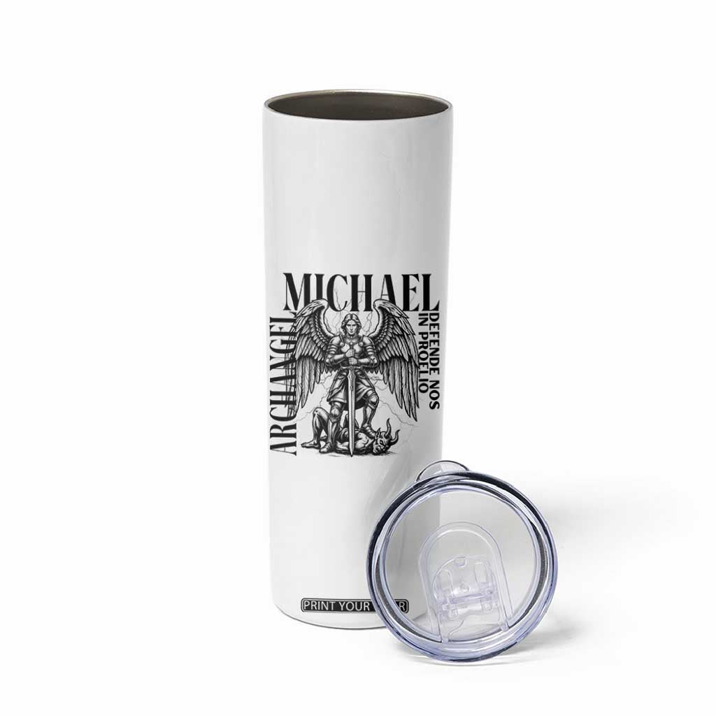 Saint Michael Archangel Defende Nos In Proelio Skinny Tumbler Christian Faith Gift TS12 Print Your Wear