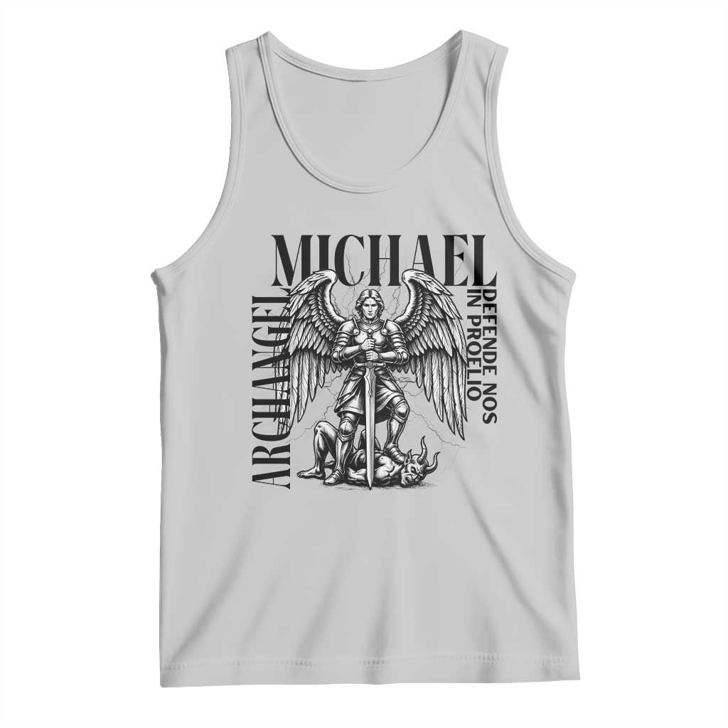 Saint Michael Archangel Defende Nos In Proelio Tank Top Christian Faith Gift TS12 Ash Print Your Wear