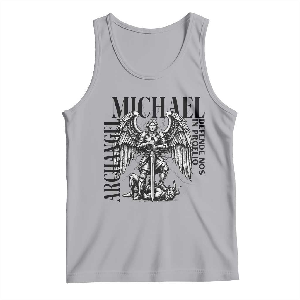 Saint Michael Archangel Defende Nos In Proelio Tank Top Christian Faith Gift TS12 Athletic Heather Print Your Wear