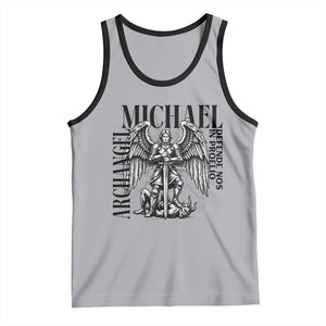 Saint Michael Archangel Defende Nos In Proelio Tank Top Christian Faith Gift TS12 Athletic Heather Black Print Your Wear