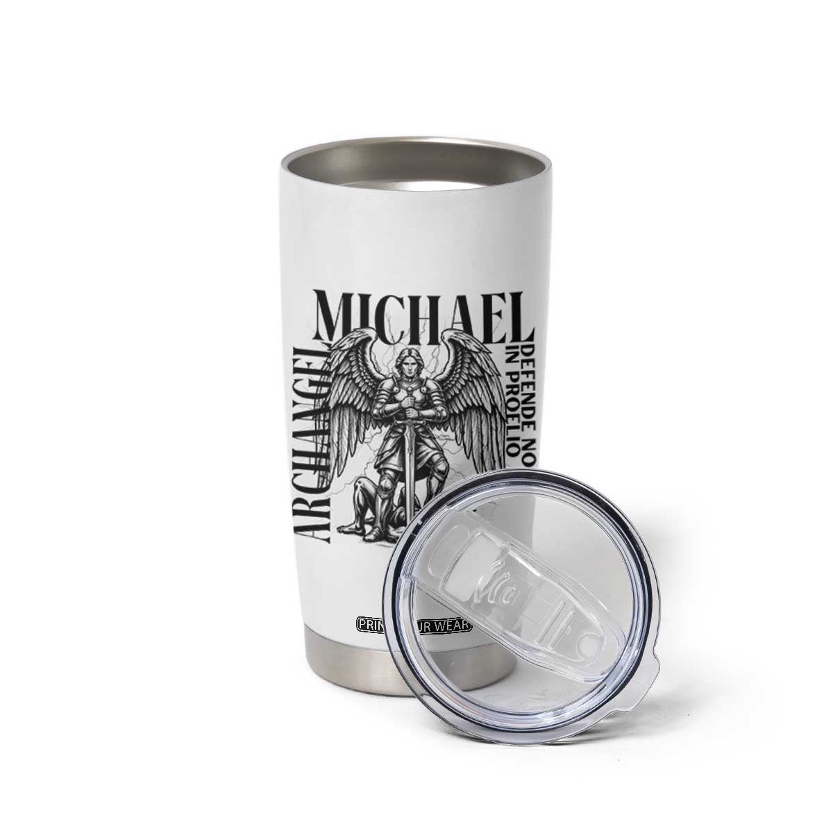 Saint Michael Archangel Defende Nos In Proelio Tumbler Cup Christian Faith Gift TS12 Print Your Wear