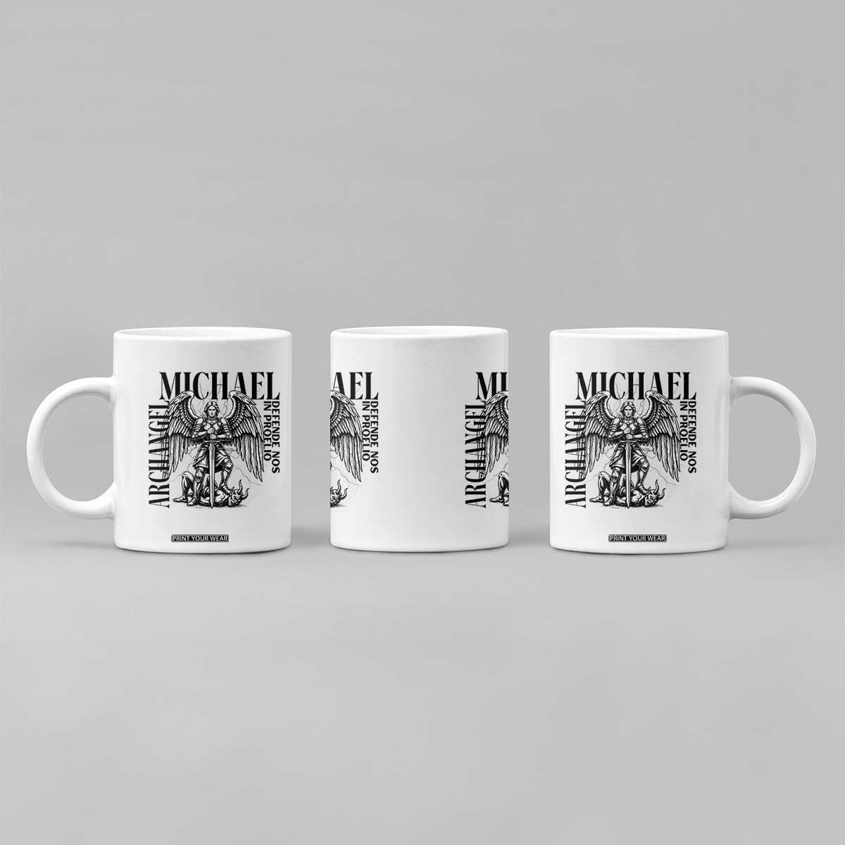 Saint Michael Archangel Defende Nos In Proelio Coffee Mug Christian Faith Gift TS12 Print Your Wear