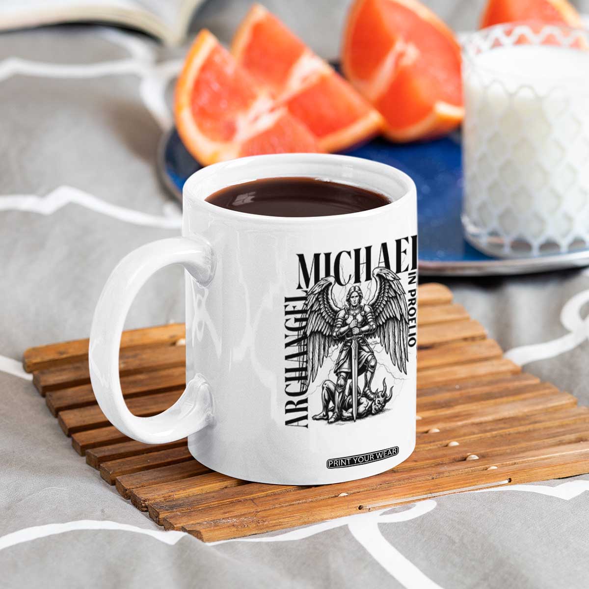 Saint Michael Archangel Defende Nos In Proelio Coffee Mug Christian Faith Gift TS12 Print Your Wear