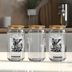 Saint Michael Defend Us In Battle Glass Can Catholic Protection Gift TS12 Print Your Wear