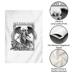 Funny Saint Michael Defeating Satan Garden Flag Not Today Satan TS12 Print Your Wear