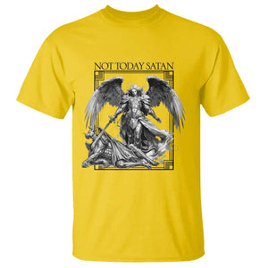 Funny Saint Michael Defeating Satan T Shirt Not Today Satan TS12 Daisy Print Your Wear