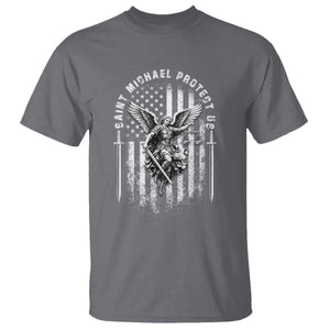 Vintage Saint Michael Archangel Protect Us Prayer T Shirt TS12 Charcoal Print Your Wear