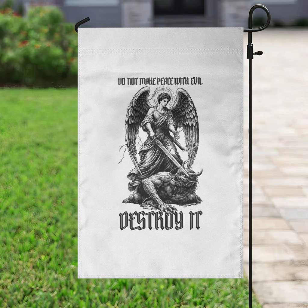 Do Not Make Peace With Evil Garden Flag Archangel Saint Michael TS12 Print Your Wear