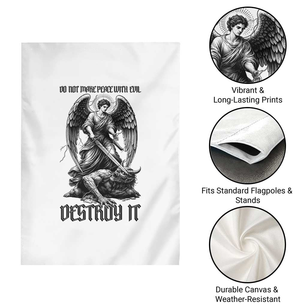 Do Not Make Peace With Evil Garden Flag Archangel Saint Michael TS12 Print Your Wear