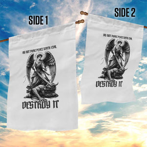 Do Not Make Peace With Evil Garden Flag Archangel Saint Michael TS12 Print Your Wear