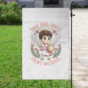 This Girl Loves Saint Michael Garden Flag Religious Faith Gift TS12 Print Your Wear