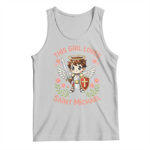 This Girl Loves Saint Michael Tank Top Catholic Faith Gift TS12 Ash Print Your Wear