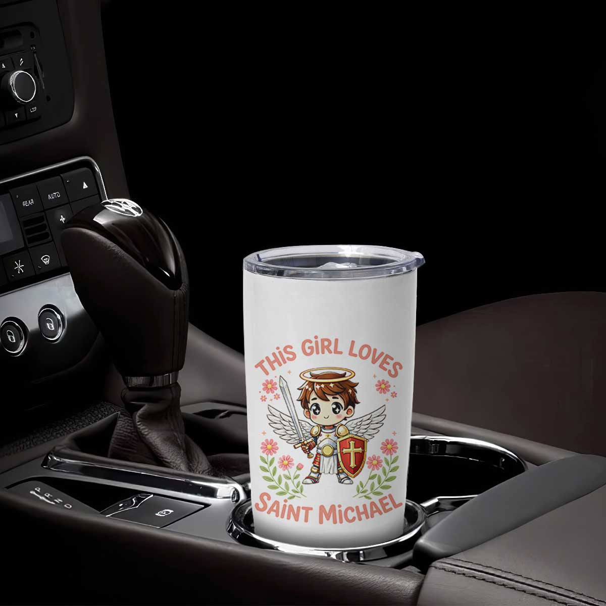 This Girl Loves Saint Michael Tumbler Cup Catholic Faith Gift TS12 Print Your Wear