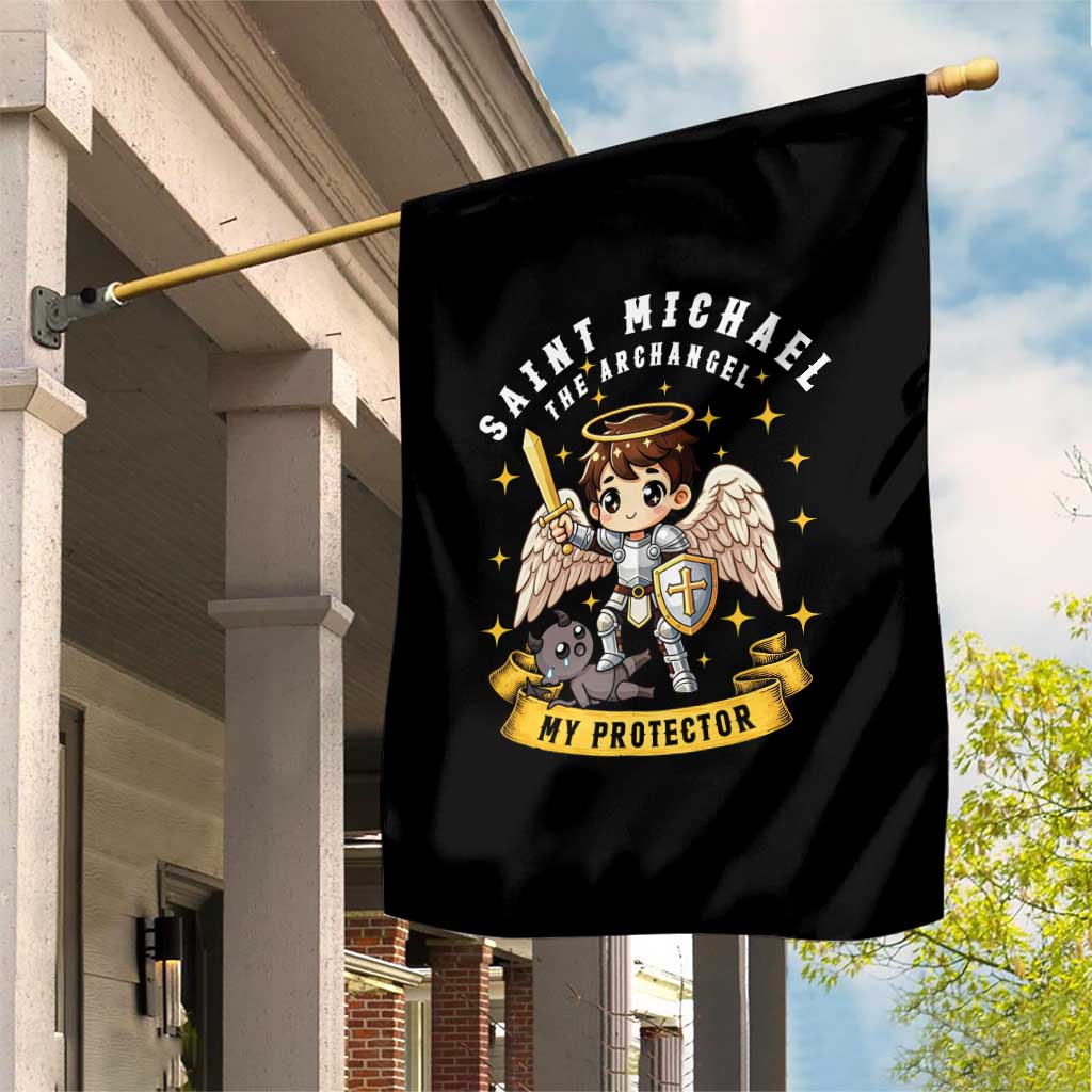 Funny Saint Michael Defeating Satan Garden Flag Religious Faith Gift TS12 Print Your Wear