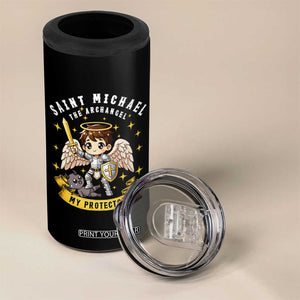 Funny Saint Michael Defeating Satan 4 in 1 Can Cooler Tumbler Religious Faith Gift TS12 Print Your Wear