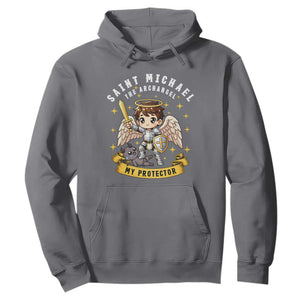 Funny Saint Michael Defeating Satan Hoodie Religious Faith Gift TS12 Charcoal Print Your Wear