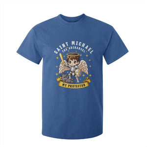 Funny Saint Michael Defeating Satan T Shirt For Kid Religious Faith Gift TS12 Royal Blue Print Your Wear