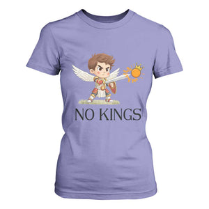 No Kings T Shirt For Women Funny Saint Michael Topples The Crown TS12 Violet Print Your Wear